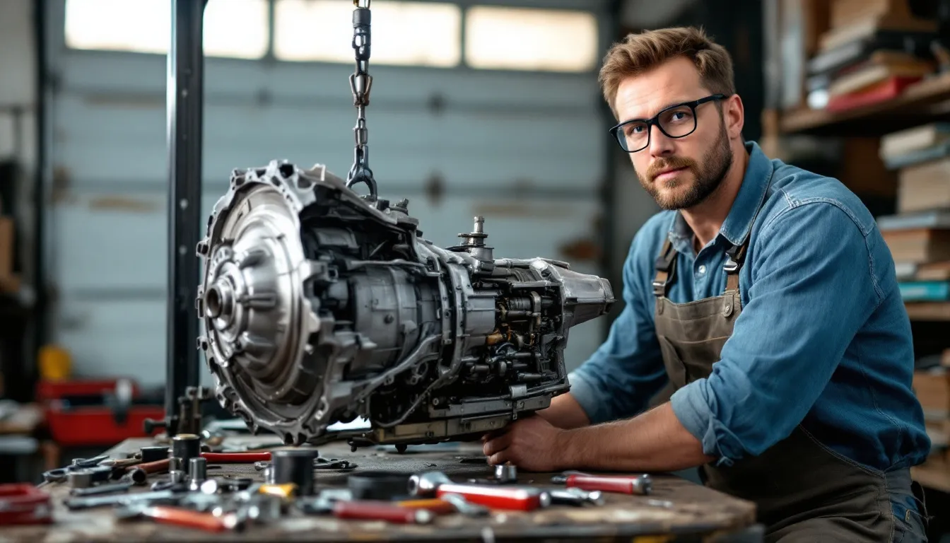 transmission repair lake worth, An automatic transmission repair process in action.